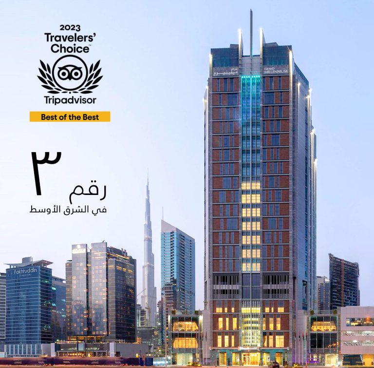 GRAND MILLENNIUM BUSINESS BAY NAMED 2023 TRAVELERS’ CHOICE AWARDS BEST OF THE BEST