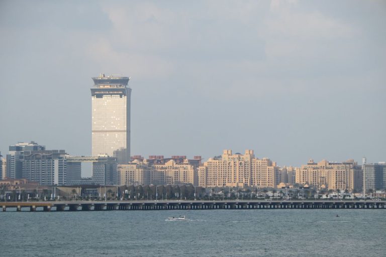 Dubai Marina residential towers overlooking the waterfront