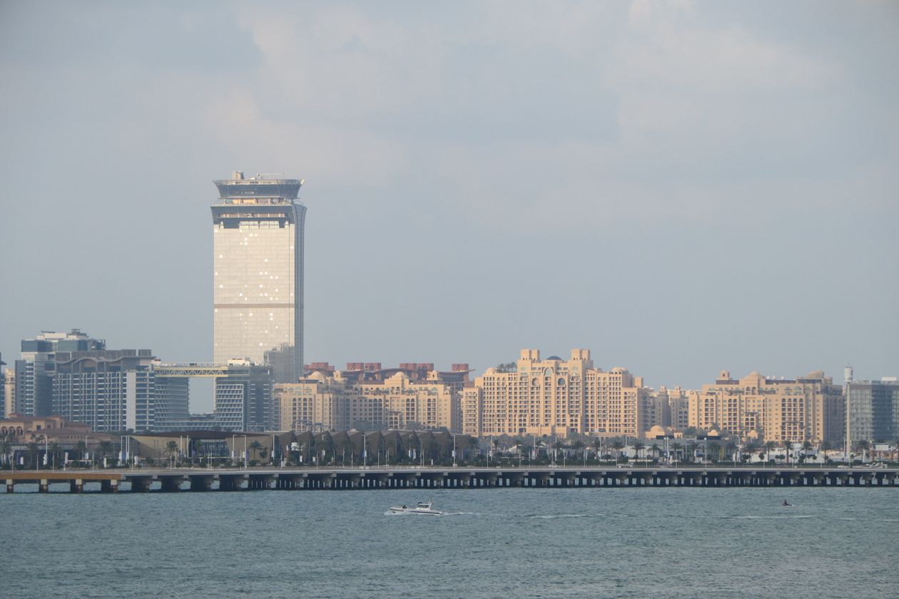 Dubai Marina residential towers overlooking the waterfront